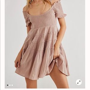 Free People Happy With You Mini Dress | Smocked | XS |